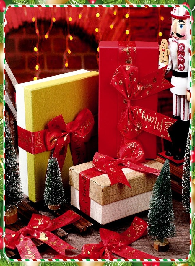 Luinabio 12 Pcs Christmas Elastic Bows for Gift Boxes Stretch Loops with Bows Adjustable Elastic Ribbon Xmas Bows Elastic Bows for Gift Boxes Wrapping Party Favors Wedding Supplies(Red,32-36 Inch) - Image 5